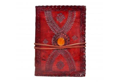 Single Stone Handmade Leather Journal Embossed Diary Handmade Notebook